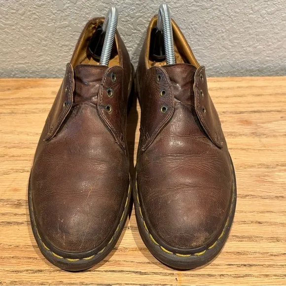 Vintage Doc Martens Womens 8098 Chunky Brown Leather Made in England Size 9