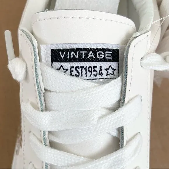 Vintage Havana Carla Sneakers Off White Croco NEW Size 8 NEW IN BOX
