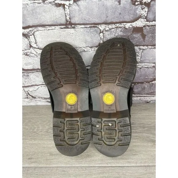 VTG TUK LADY LUCK Black Leather MaryJane Strap England Shoes Women 36EU/5.5M US