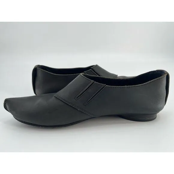 Walk Handmade Shoes Black Leather Pointy Toe Sz 39 Elf Avant Garde