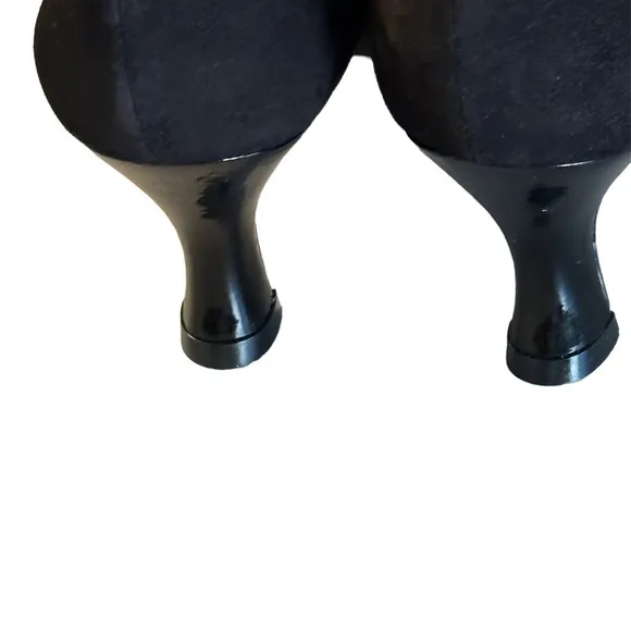 Walking Cradle Selena Black Suede Pumps