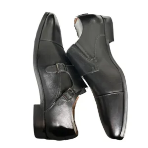 WearWell Oxford Shoes Mens 46 Black Leather Double Monk Strap Workwear Office