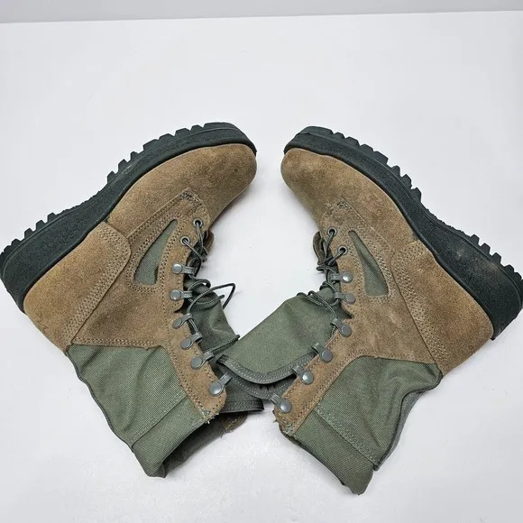 Wellco Air Force HW Mens Size 5 XW Steel Toe Lace-Up Combat Boots Suede