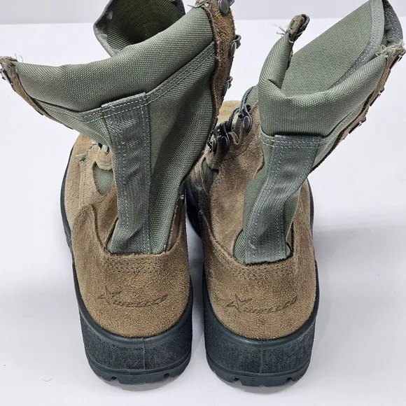 Wellco Air Force HW Mens Size 5 XW Steel Toe Lace-Up Combat Boots Suede