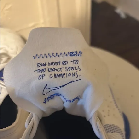 White and Blue Nike Golf shoes