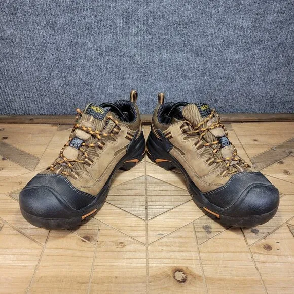 WIDE Keen Utility Men's Braddock Low Steel Toe Shoes Brown  1011244D Size 10.5EE