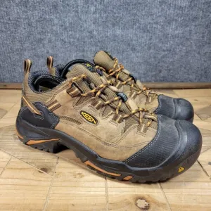 WIDE Keen Utility Men's Braddock Low Steel Toe Shoes Brown  1011244D Size 10.5EE