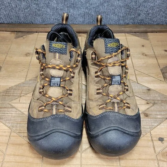 WIDE Keen Utility Men's Braddock Low Steel Toe Shoes Brown  1011244D Size 10.5EE