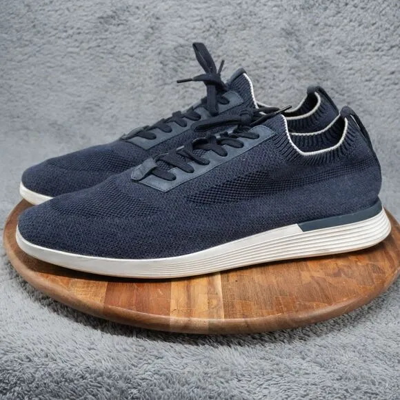 Wolf &amp; Shepherd Sneakers Men's SupremeKnit Trainer Lace Up Shoes Navy Blue 15 M
