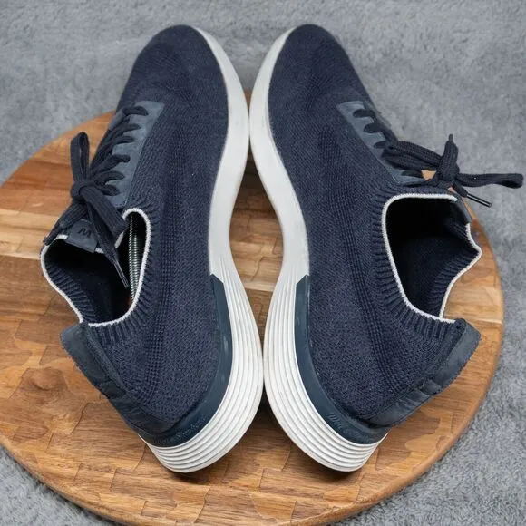 Wolf &amp; Shepherd Sneakers Men's SupremeKnit Trainer Lace Up Shoes Navy Blue 15 M