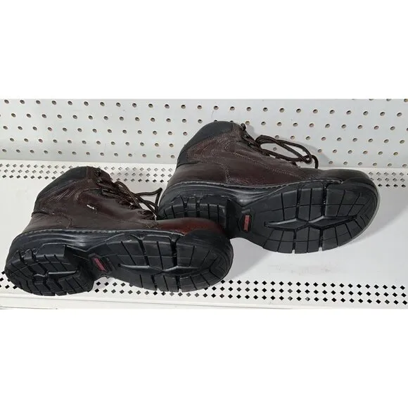 Wolverine Falcon Mens Leather 6&quot; Steel Toe Work Boots Size 11 M Brown W02376