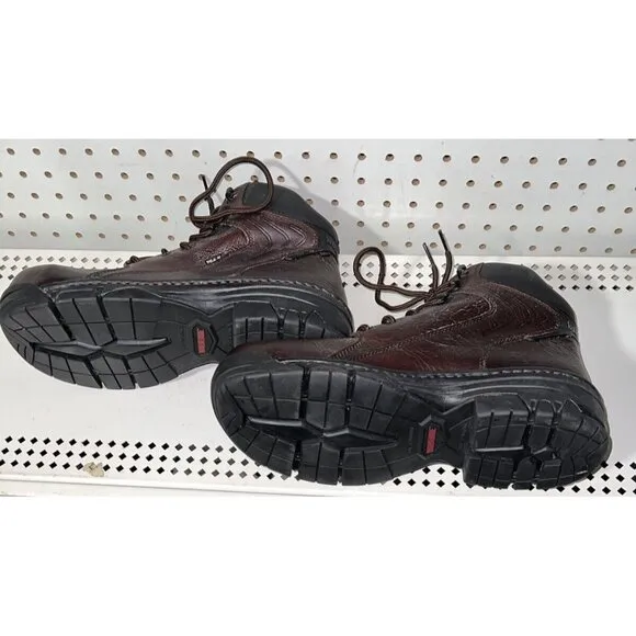 Wolverine Falcon Mens Leather 6&quot; Steel Toe Work Boots Size 11 M Brown W02376