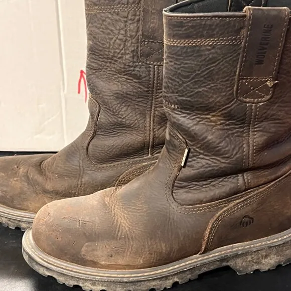 Wolverine Floorhand ‎ Steel Toed Leather Boots Sz 8.5EW (Extra Wide) GS5
