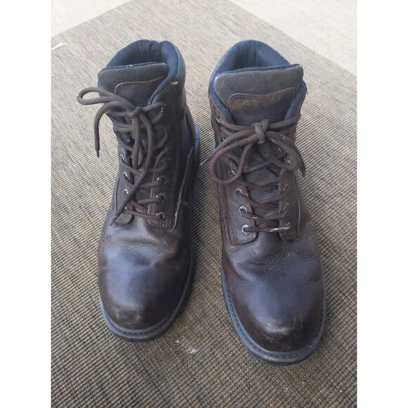 Wolverine Mens 13M Waterproof Work Boots Brown Leather Steel Toe Safety