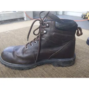 Wolverine Mens 13M Waterproof Work Boots Brown Leather Steel Toe Safety