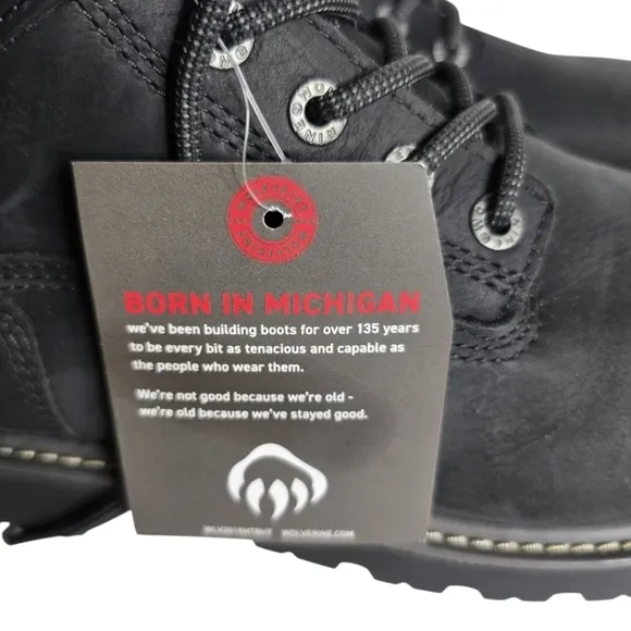 Wolverine Men's  Floorhand Black Leather Upper work Boots Size 13M Steel…