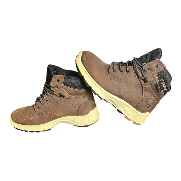 Wolverine Shiftplus Waterproof Alloy-Toe Work Boots Size 8.5 EW Leather Uppers