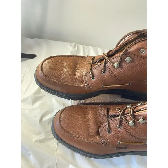 Wolverine Steel Moc 5 Steel Toe Chukka Brown Leather 5&quot; Work Boot- Size 11.5