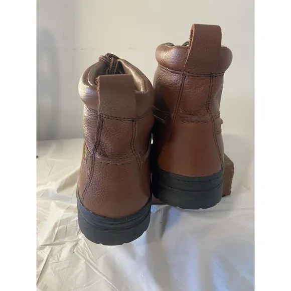 Wolverine Steel Moc 5 Steel Toe Chukka Brown Leather 5&quot; Work Boot- Size 11.5