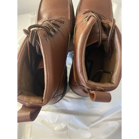 Wolverine Steel Moc 5 Steel Toe Chukka Brown Leather 5&quot; Work Boot- Size 11.5