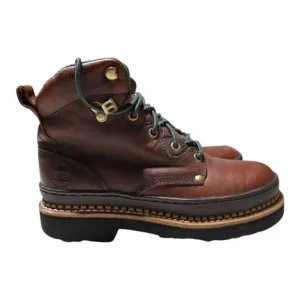 Women's Lehigh Steel Toe Safety Boot Brown Size 7