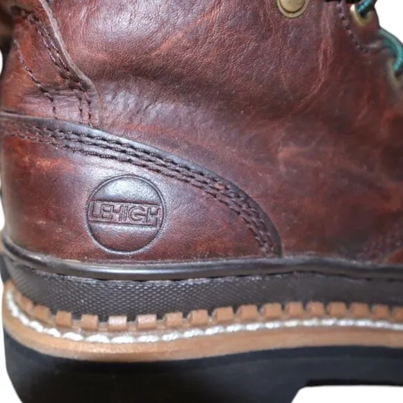 Women's Lehigh Steel Toe Safety Boot Brown Size 7