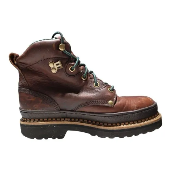 Women's Lehigh Steel Toe Safety Boot Brown Size 7