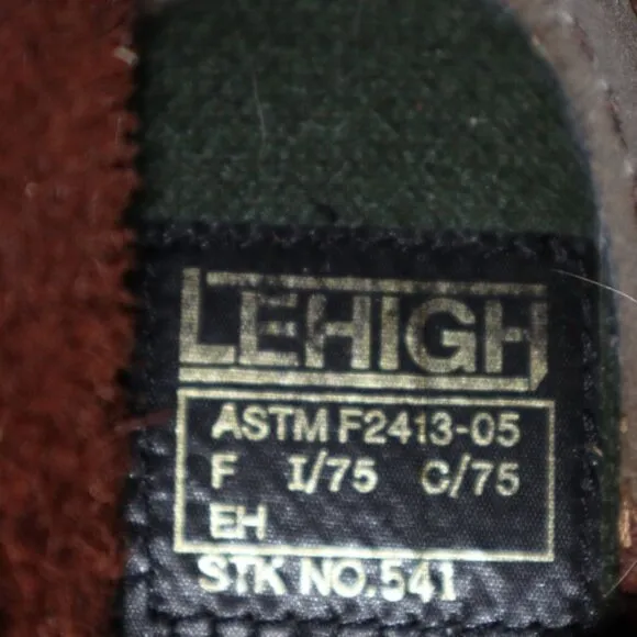 Women's Lehigh Steel Toe Safety Boot Brown Size 7