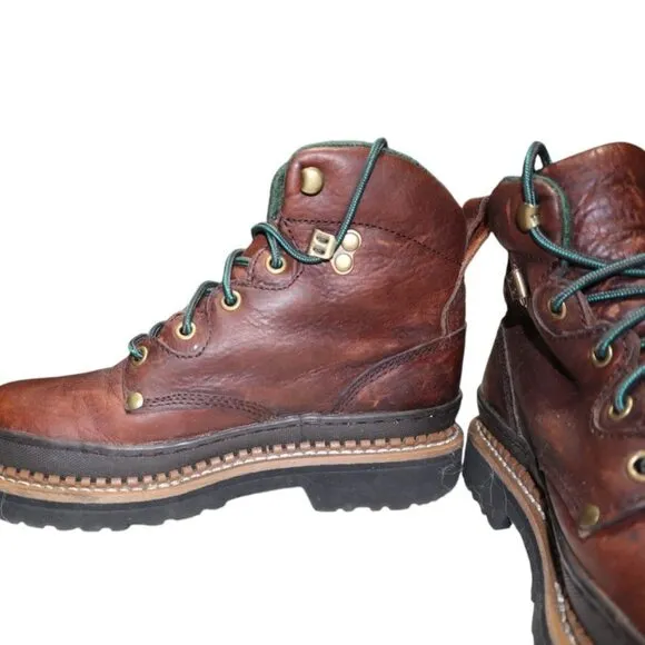 Women's Lehigh Steel Toe Safety Boot Brown Size 7