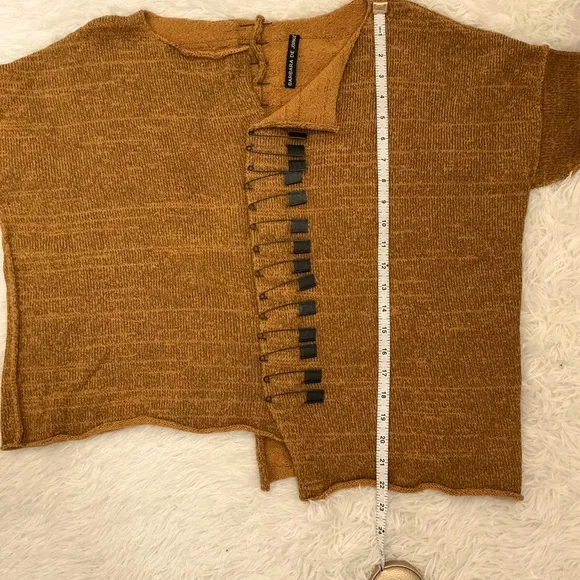 Women's Rust/Mustard Knit Oversized Sweater - By Barbara de Jounge S/M