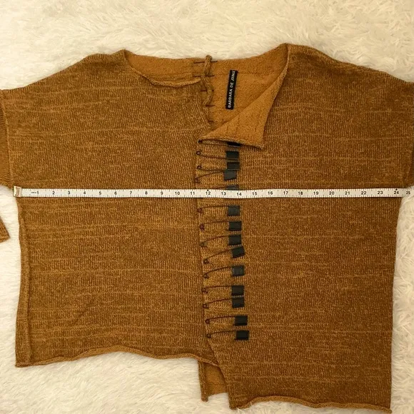 Women's Rust/Mustard Knit Oversized Sweater - By Barbara de Jounge S/M