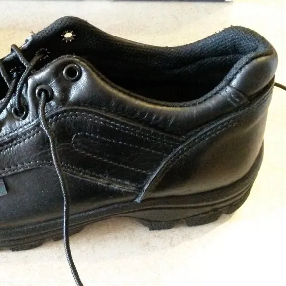 Womens Thorogood Black Leather Work Shoes Sz 8.5W