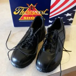Womens Thorogood Black Leather Work Shoes Sz 8.5W