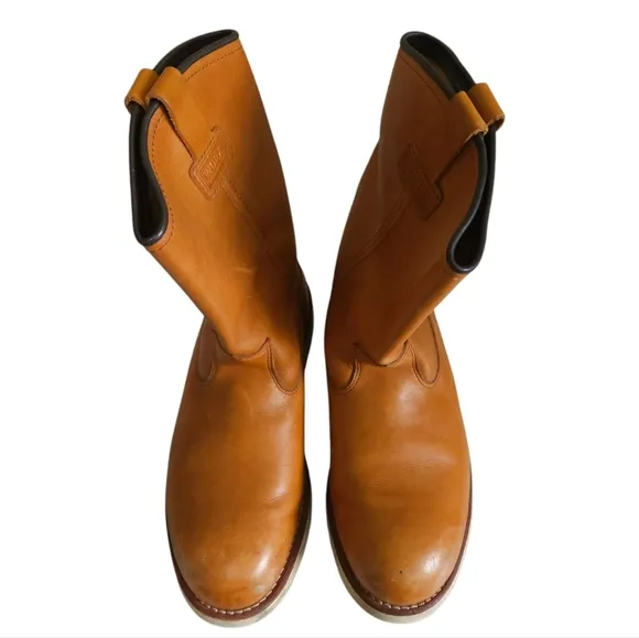 Word By Red Wing Shoes Work Boots Steel Toe Pull On Brown Leather