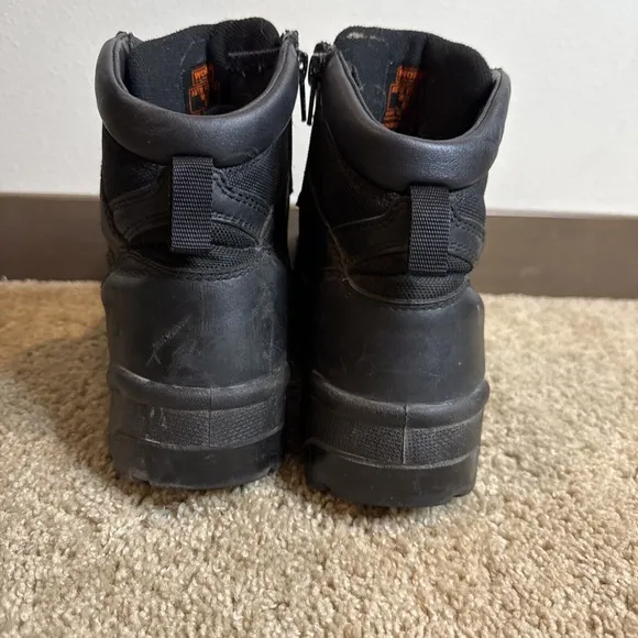 Worx By Red Wing Boots Mens 11.5WW Steel Toe Safety Black ASTM F2413-18