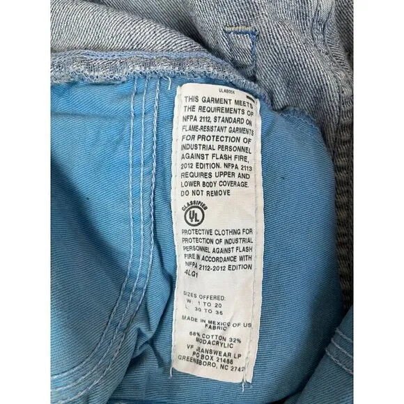 Wrangler Jeans Women's 7 x 30 Blue FR Flame Resistant Style FRCVW1V Work Safety