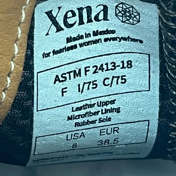 Xena GRAVITY SAFETY toe leather ankle boots 8
