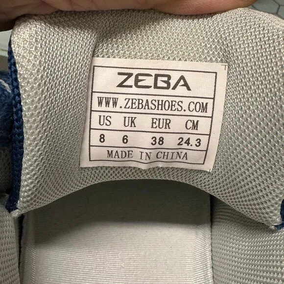 Zeba Hands Free Slip On Sneakers Womens 8 Blue Orthopedic Comfort Walking Shoes
