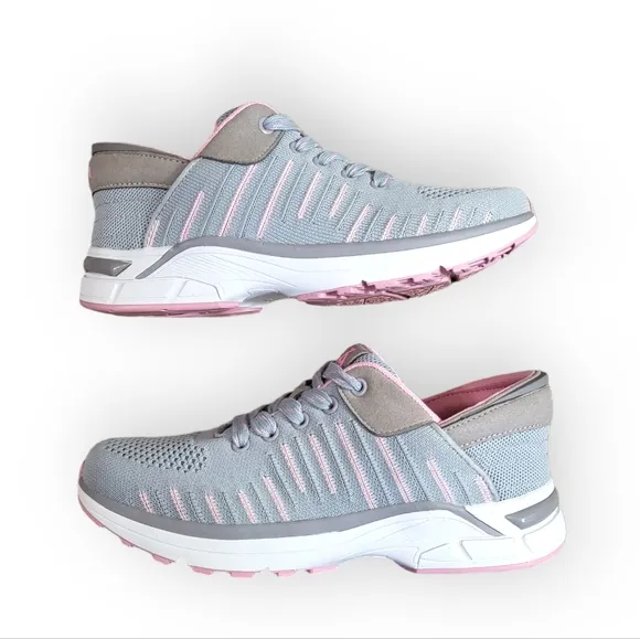 ZEBA Hands-free Sneakers in Rose Pink Gray Size 10