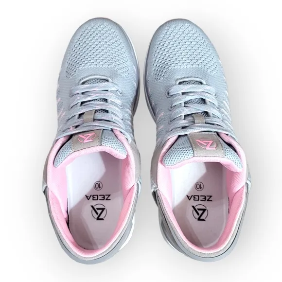 ZEBA Hands-free Sneakers in Rose Pink Gray Size 10