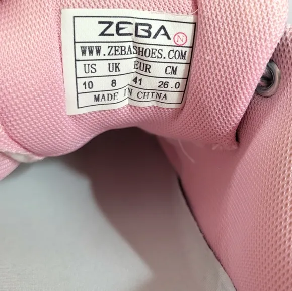 ZEBA Hands-free Sneakers in Rose Pink Gray Size 10