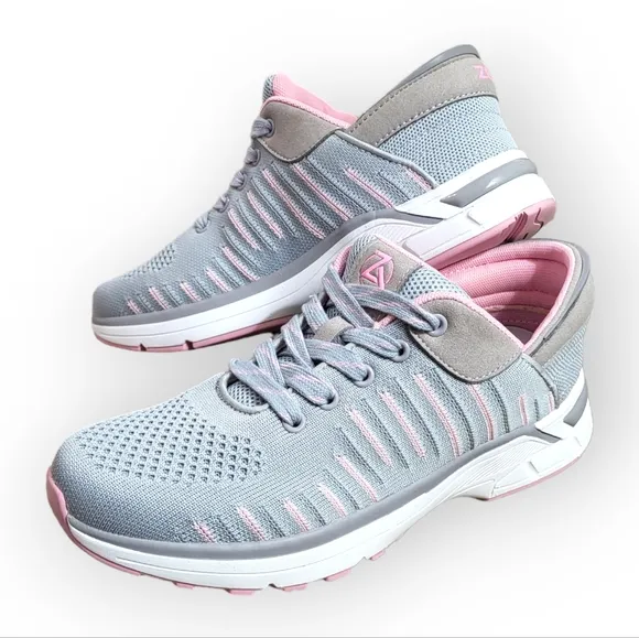 ZEBA Hands-free Sneakers in Rose Pink Gray Size 10