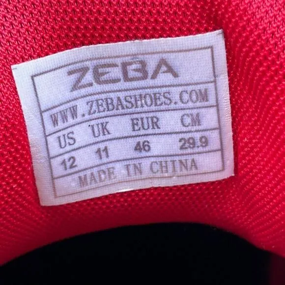 Zeba Handsfree Men's Size 12 Sneakers Black Red Mesh Shoes Walking Comfort‎