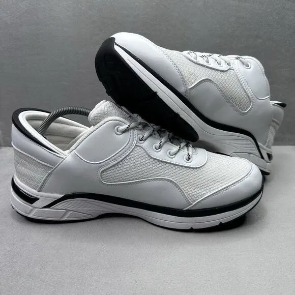 Zeba Handsfree Mens Size 11.5 Shoes White Black Slip On Comfort Walking Sneaker