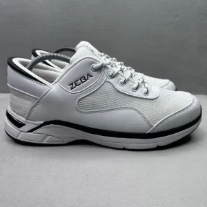 Zeba Handsfree Mens Size 11.5 Shoes White Black Slip On Comfort Walking Sneaker