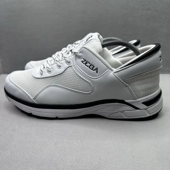 Zeba Handsfree Mens Size 11.5 Shoes White Black Slip On Comfort Walking Sneaker